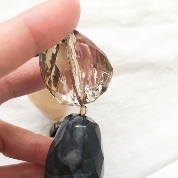 4/$22 Multi Faceted Faux Gemstone Stretch Bracelet - Picture 9 of 13